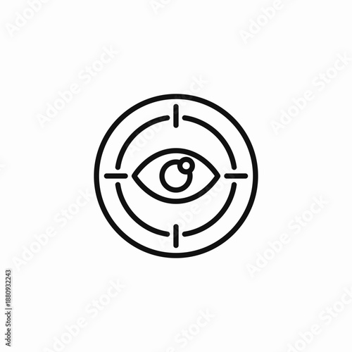 eye target focus icon sign vector