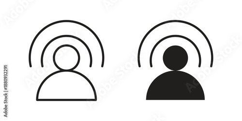 Brand awareness icons with different styles. Vector logo illustration simple design.