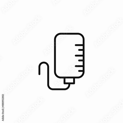 intravenous drip bag icon sign vector
