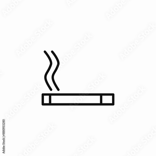 lit smoking cigarette icon sign vector