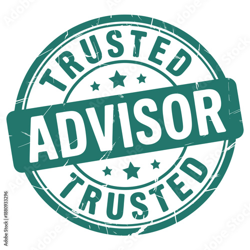 A circular green stamp declares trusted advisor with star details