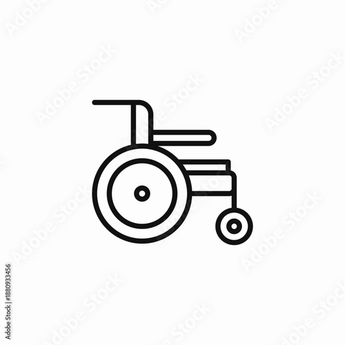 medical patient wheelchair icon sign vector