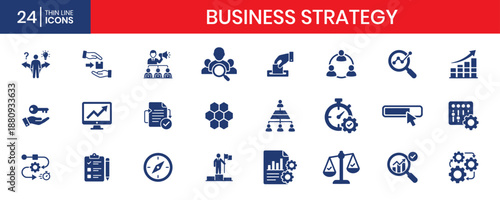 Business Strategy And Management Icon Set