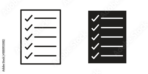 Check list icons with different styles. Vector logo illustration simple design.