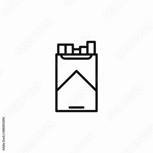 pack of cigarettes icon sign vector