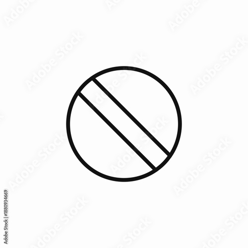 single round pill icon sign vector