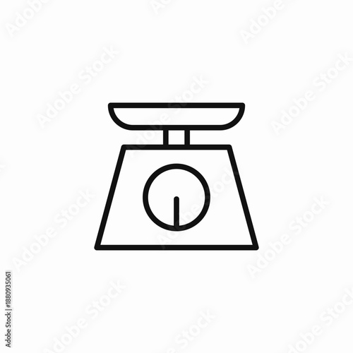 weighing precision scale icon sign vector