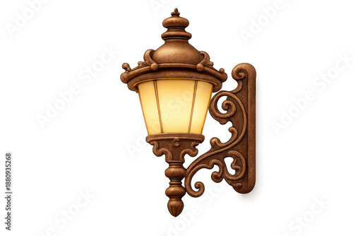 Elegant spanish street lamp illustration for vintage decor