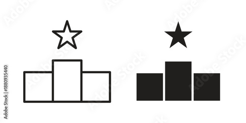 Competition icons with different styles. Vector logo illustration simple design.