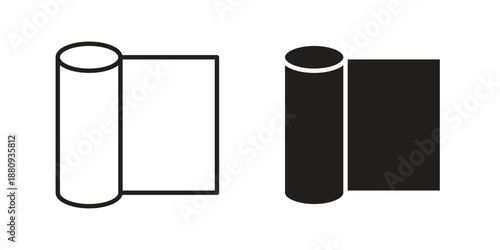 Construction film roll icons with different styles. Vector logo illustration simple design.