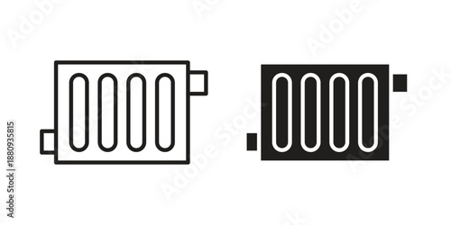 Conditioner heater icons with different styles. Vector logo illustration simple design.