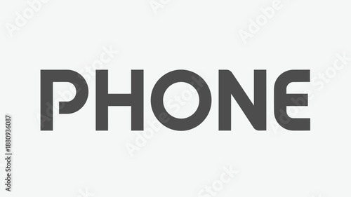 Bold typographic design featuring the word phone in dark silhouette