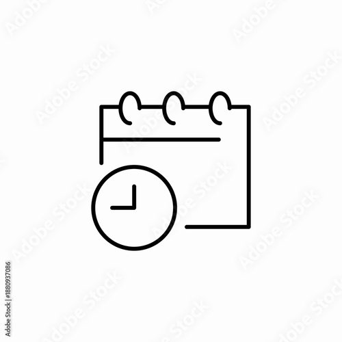 deadline scheduling calendar icon sign vector