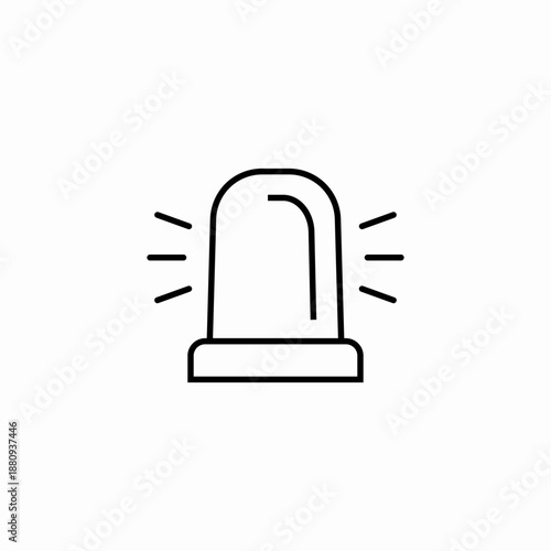 flashing alarm light icon sign vector