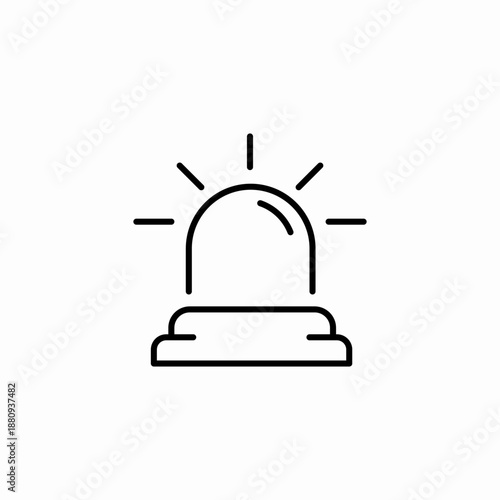 flashing emergency light icon sign vector