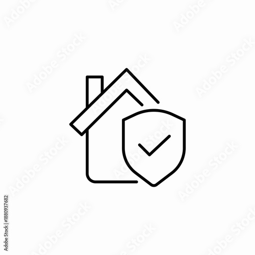 house security verified icon sign vector