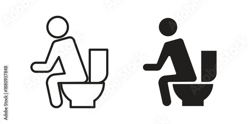Diarrhea icons with different styles. Vector logo illustration simple design.