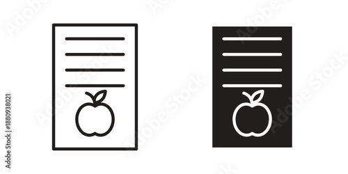 Diet plan icons with different styles. Vector logo illustration simple design.