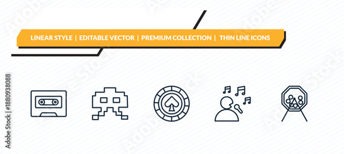 icons set - , outline vector