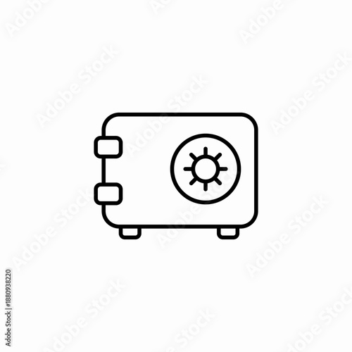 safe deposit box icon sign vector