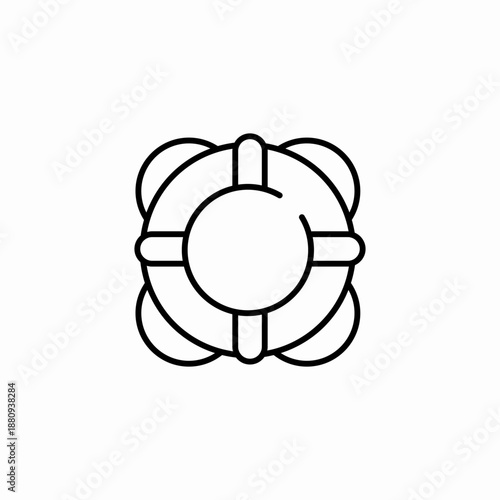 safety life preserver icon sign vector