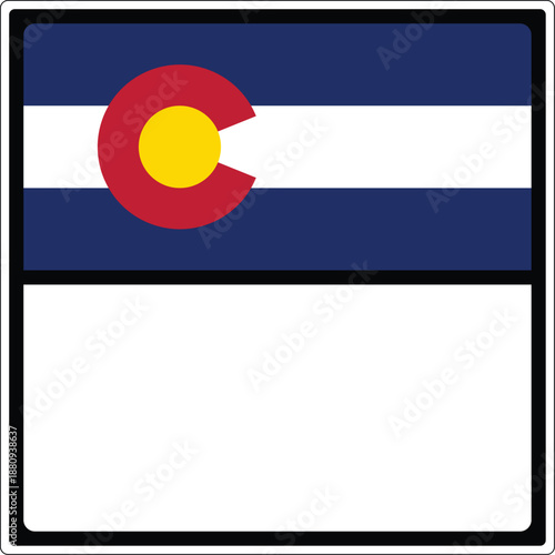 Colorado State Highway Marker Blank Template Design Vector