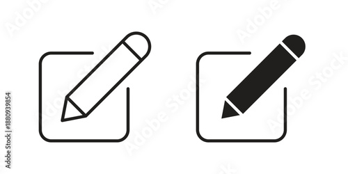 Edit text icons with different styles. Vector logo illustration simple design.