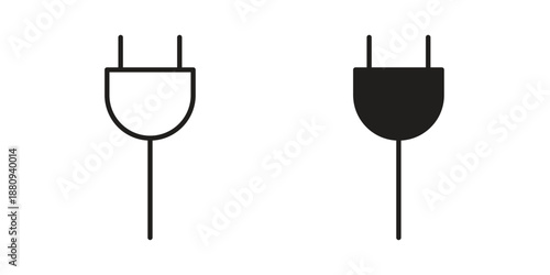 Electric plug icons with different styles. Vector logo illustration simple design.