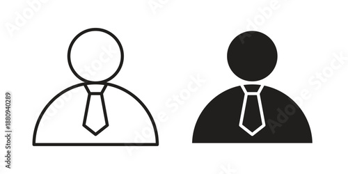 Employee icons with different styles. Vector logo illustration simple design.
