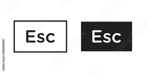 Esc icons with different styles. Vector logo illustration simple design.