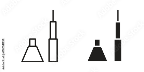 Eyeliner icons with different styles. Vector logo illustration simple design.