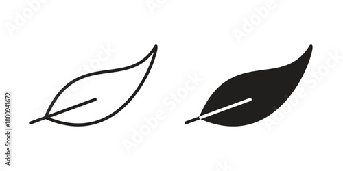 Feather icons with different styles. Vector logo illustration simple design.