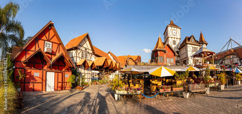 Germanic village in Blumenau with typical German houses, Santa Catarina, Brazil