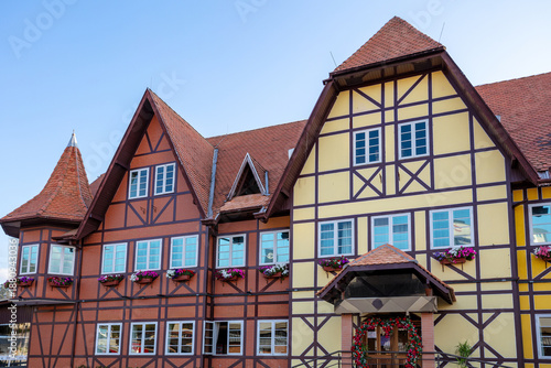 Germanic village in Blumenau with typical German houses, Santa Catarina, Brazil