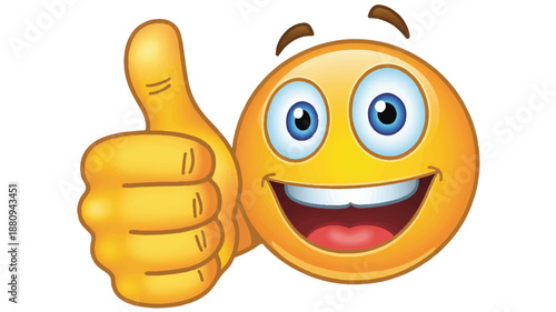 A cartoon emoji illustration of a yellow circular face with a bright, enthusiastic expression (2)_traced