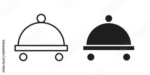 Food delivery icons with different styles. Vector logo illustration simple design.