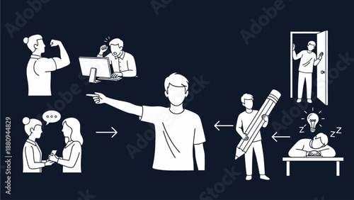 Professional woman celebrating success outdoors in city with golden sunset glow and warm lighting