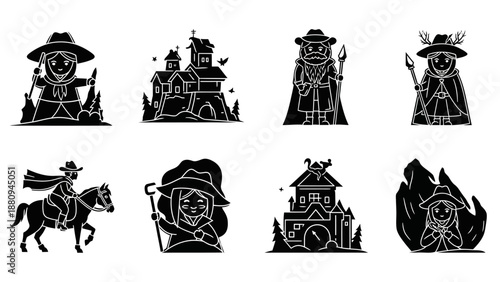 Hand Drawn Doodle Faces and Emotions Sketch on Blackboard Minimalist Concept