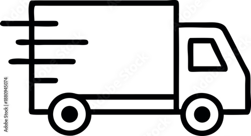 Fast delivery truck shipping transport icon