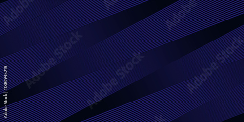 Modern dark blue banner background with geometric diagonal overlay and glowing lines. Vector illustration