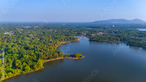 Wallpaper Mural Dramatic aerial landscape of a Kerala village Torontodigital.ca