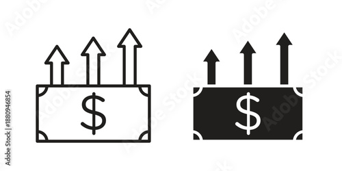 High revenue icons with different styles. Vector logo illustration simple design.