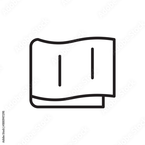 Non woven fabric icon symbolizing industrial textile bonding, represents spunbond materials, technical apparel liners, medical fleece production, nautical insulation, mechanical fiber web engineering.