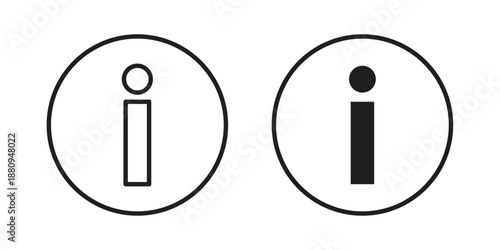 Info icons with different styles. Vector logo illustration simple design.