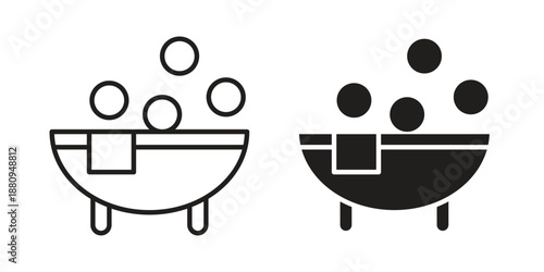 Jacuzzi icons with different styles. Vector logo illustration simple design.