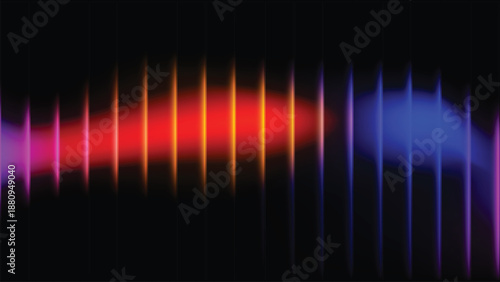 Abstract Sound Wave Neon Light Motion Background