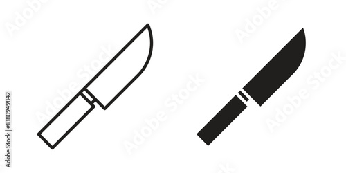 knife icons with different styles. Vector logo illustration simple design.