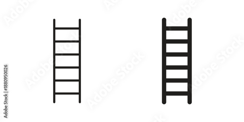 Ladder icons with different styles. Vector logo illustration simple design.