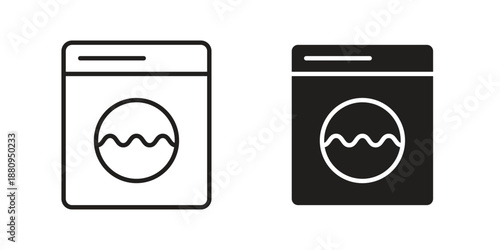 Laundry icons with different styles. Vector logo illustration simple design.