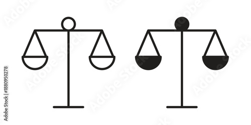 Law icons with different styles. Vector logo illustration simple design.